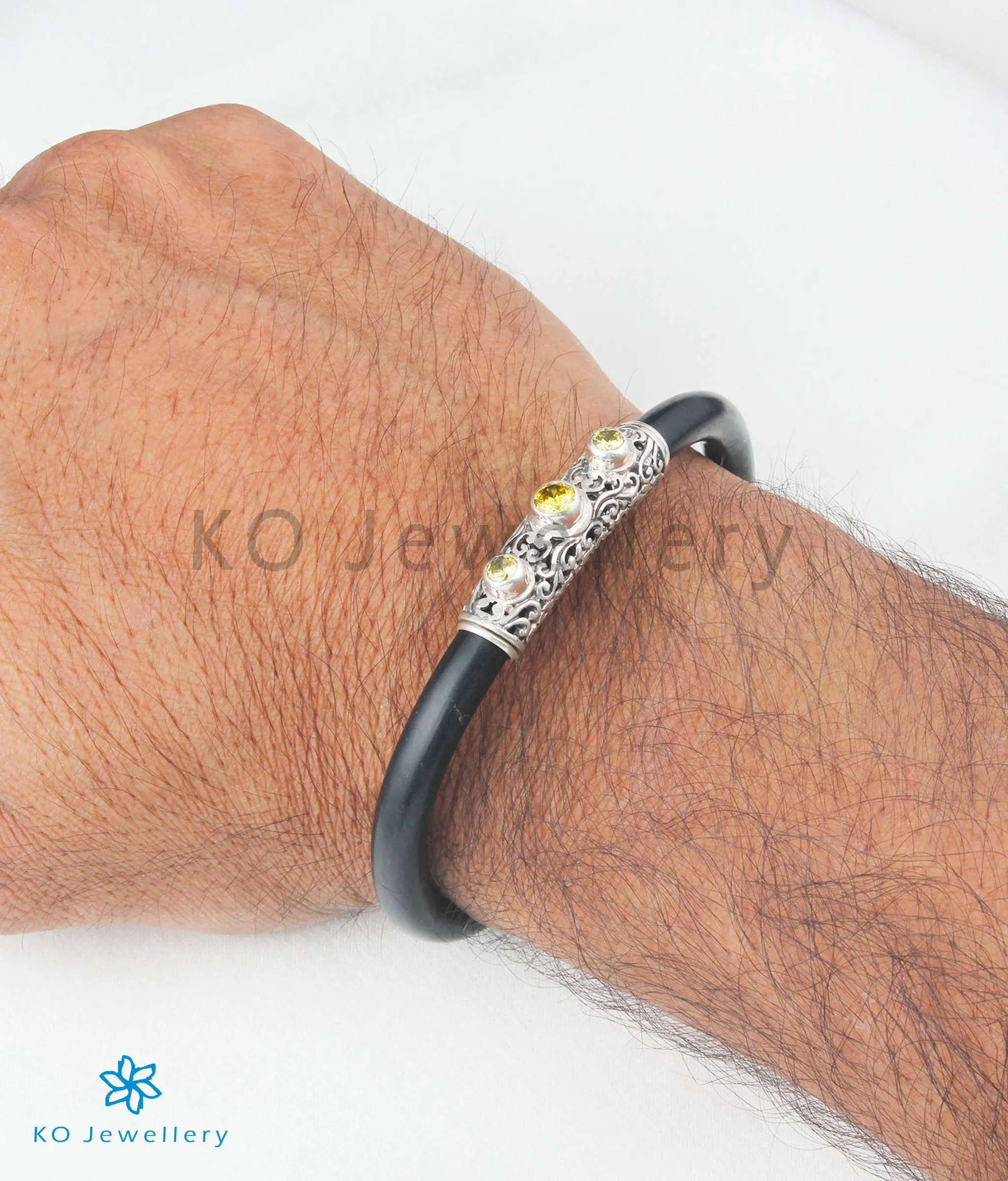 The Sarvam Silver Bracelet (Yellow)