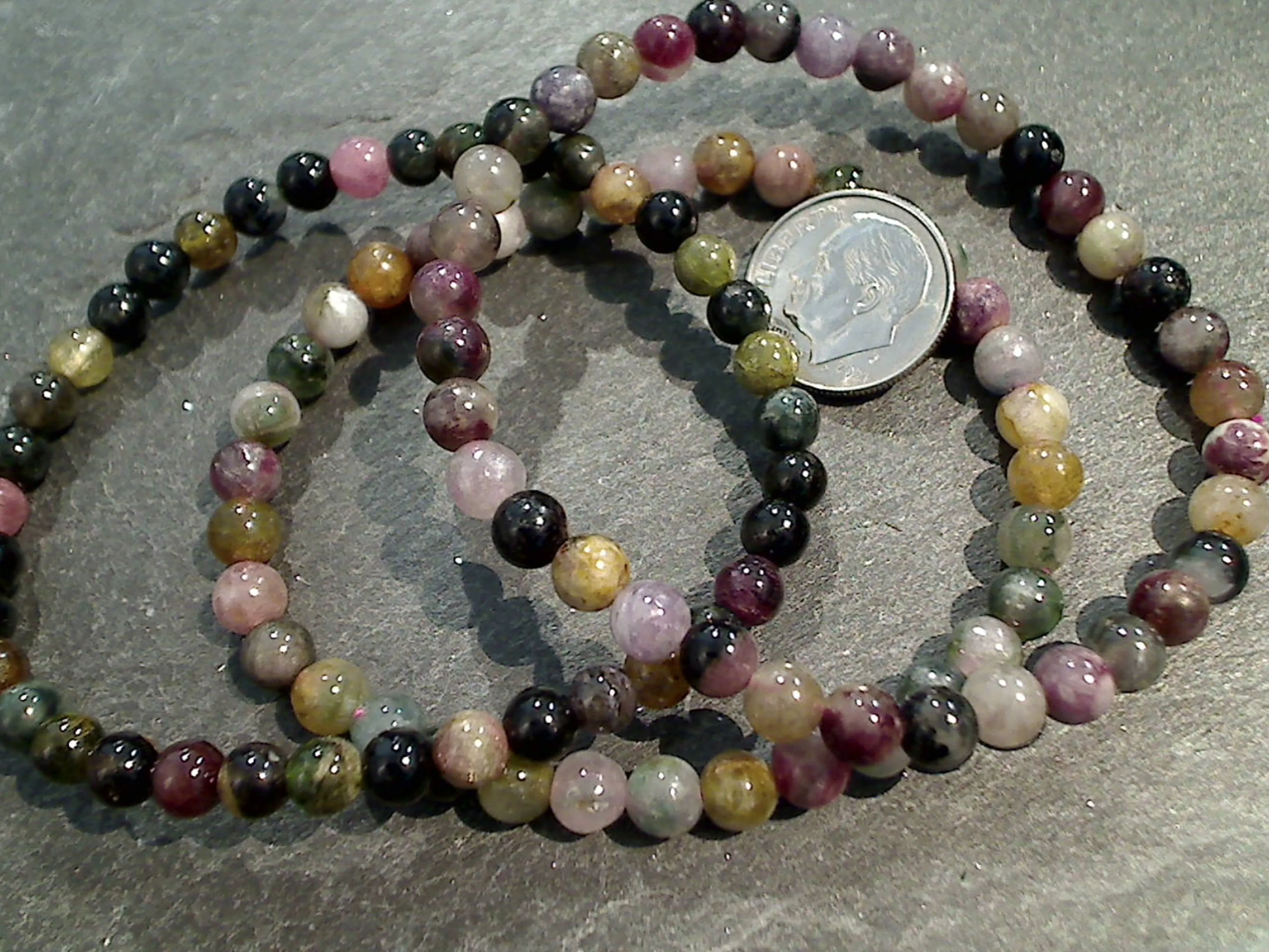 Tourmaline Multi-Color 5MM - 6MM Stretch Bracelet