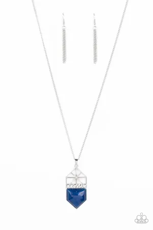 Trailblazing Talisman - Blue Necklace - Paparazzi Accessories