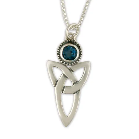 Trinity Pendant with Gem