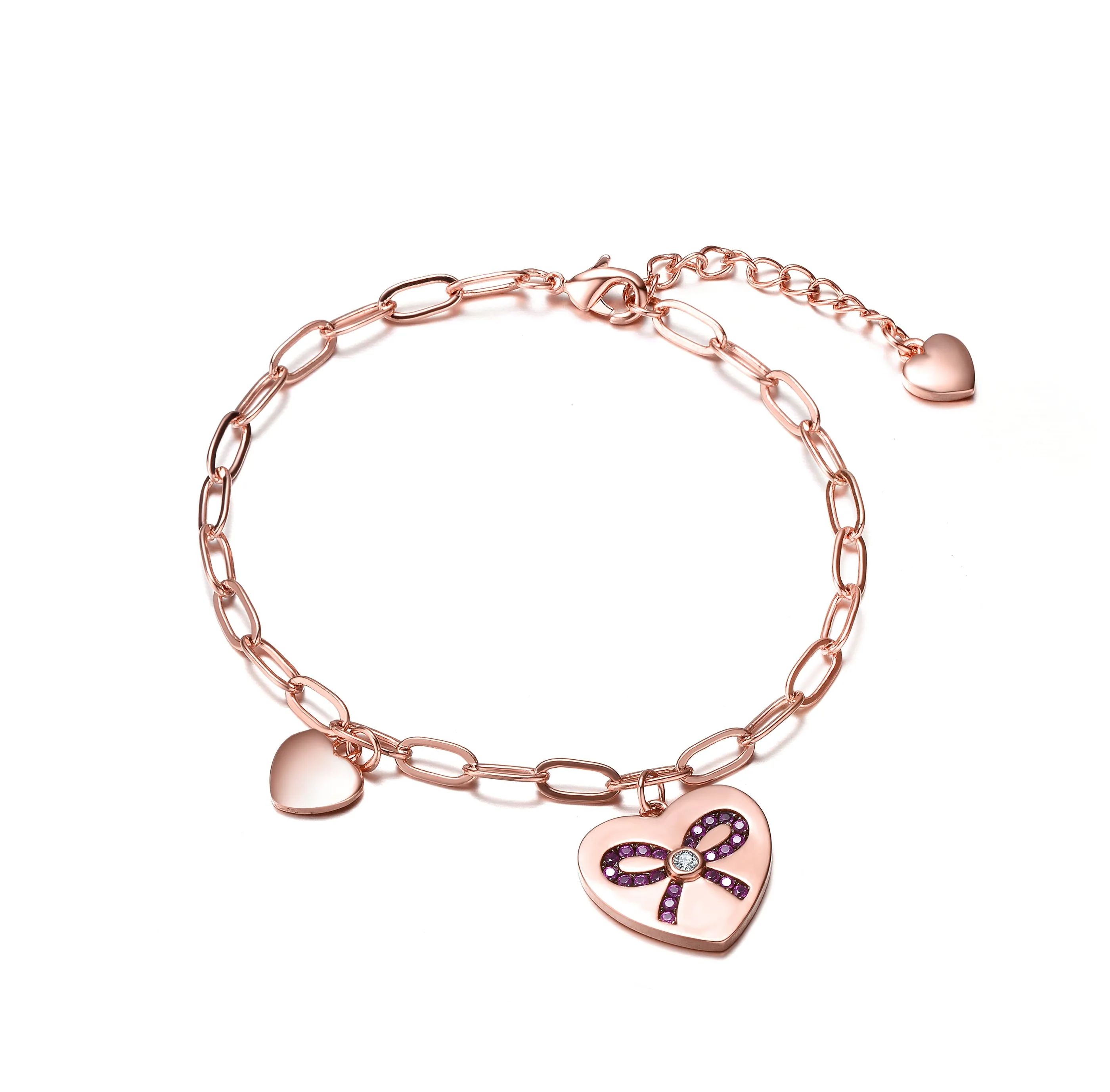 Vilette Rose Gold Plated Heart Bracelet