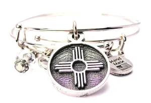 Zia Sun Symbol Southwest Bangle Expandable Bangle Bracelet Set